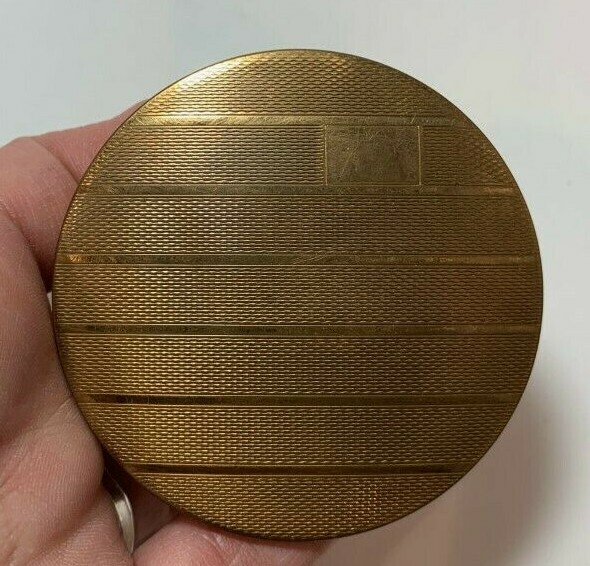 Vintage Stratton England  Lipstick Holder Gold Tone Mirror Purse Cd61