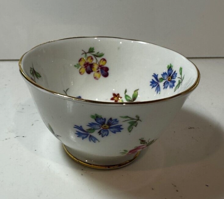 Vintage Royal Chelsea Bone China Tea Small Cup Sugar Bowl Flowers Made England