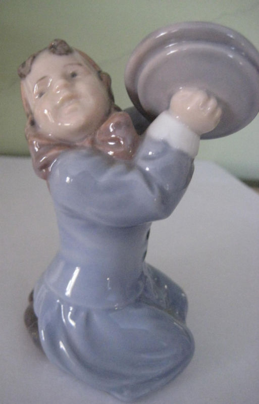 Royal Copenhagen Porcelain Blue Figurine Girl Playing Cymbals Music B&D 3677