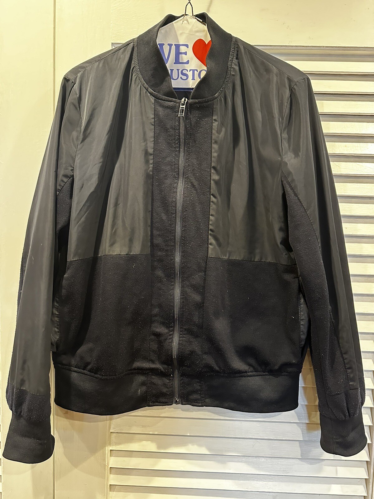 Zara Man Wear to Wear Black Navy Zipper Pockets Size XL Windbreaker